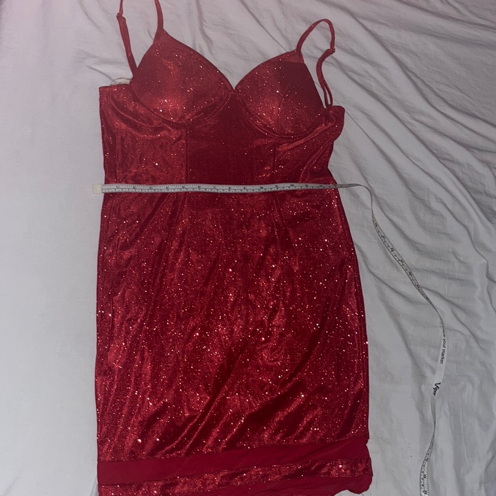 Sparkly red dress